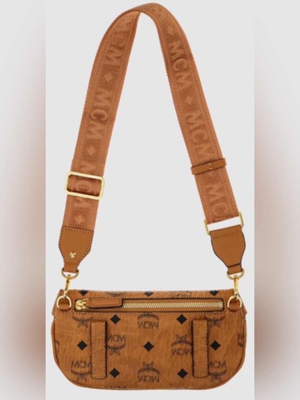 MCM Visetos Crossbody Belt Bag Logo Strap LIKE NEW